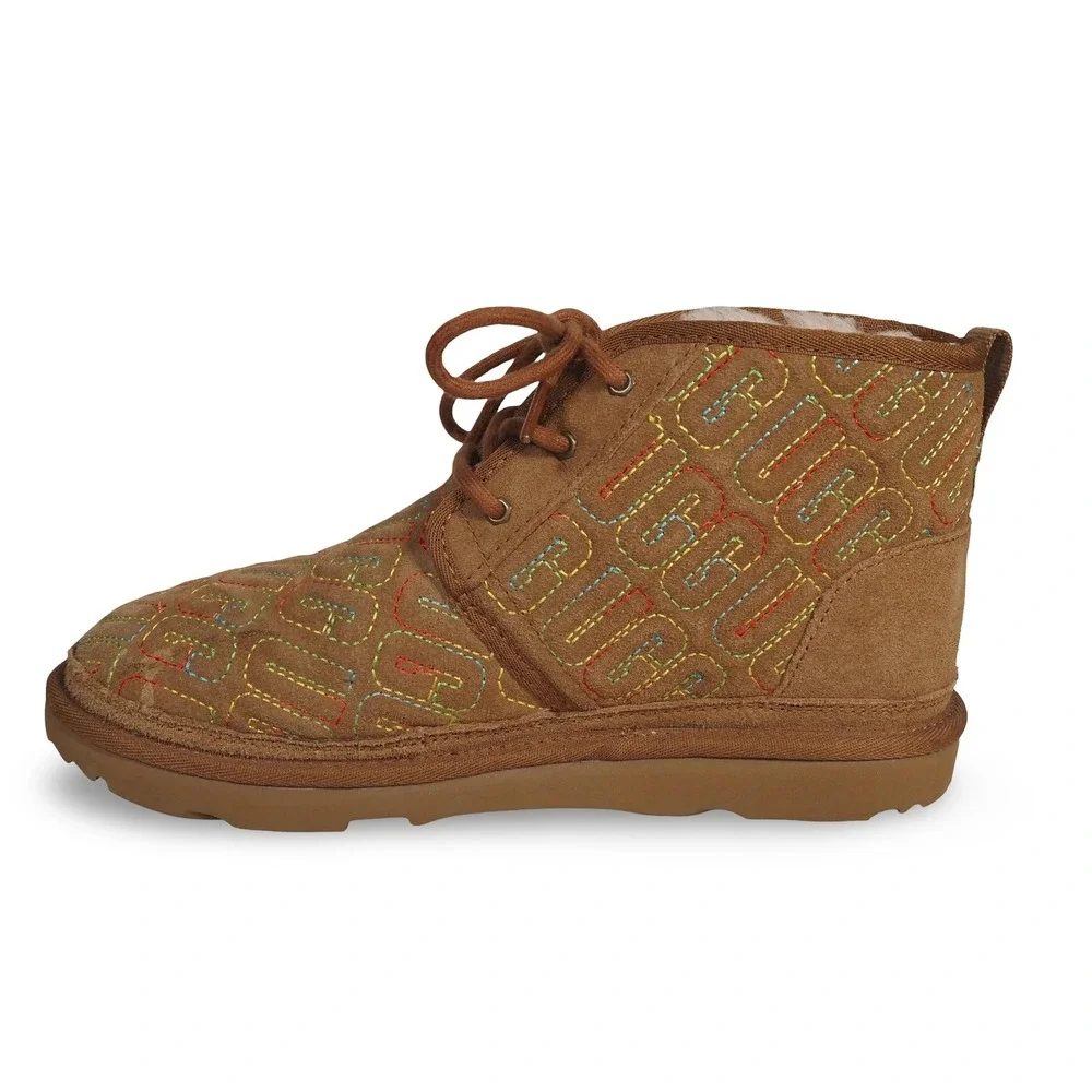 UGG Neumel II Graphic Stitch Chukka‎ Boots Youth 6 Women 7 Brown 1116170